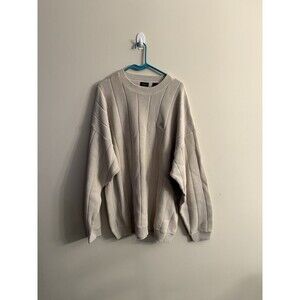 Vintage Men's Beige Izod Pullover Crew Neck‎ Sweater XL